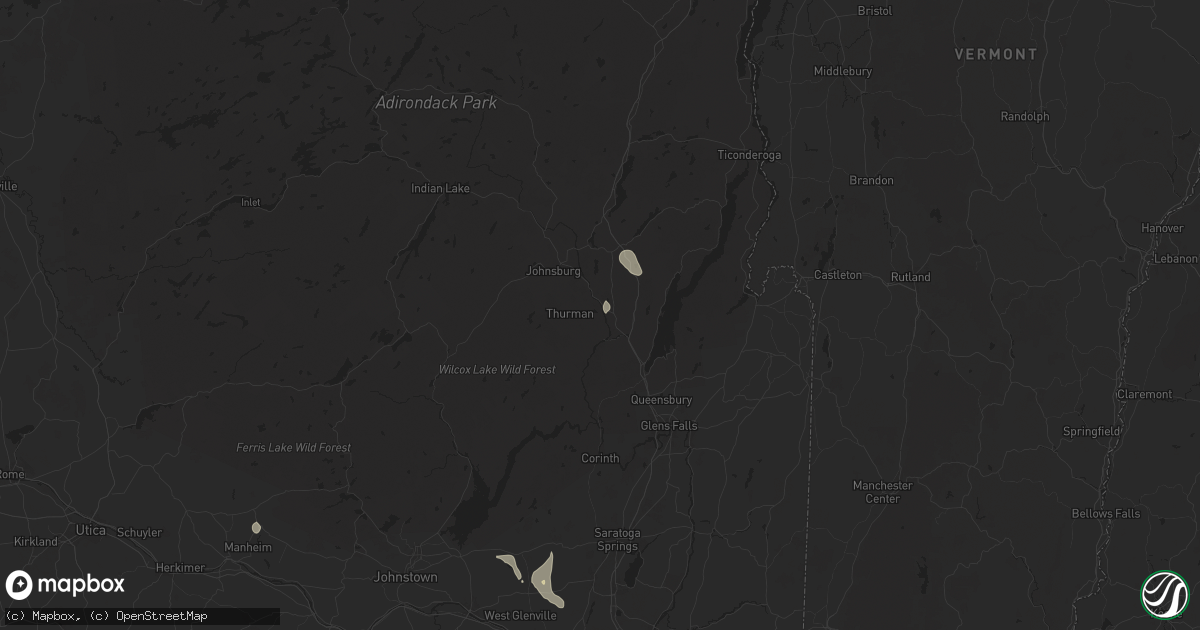 Hail map in Warrensburg, NY on August 14, 2024