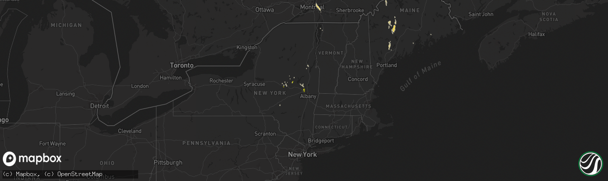 Hail map on August 14, 2024