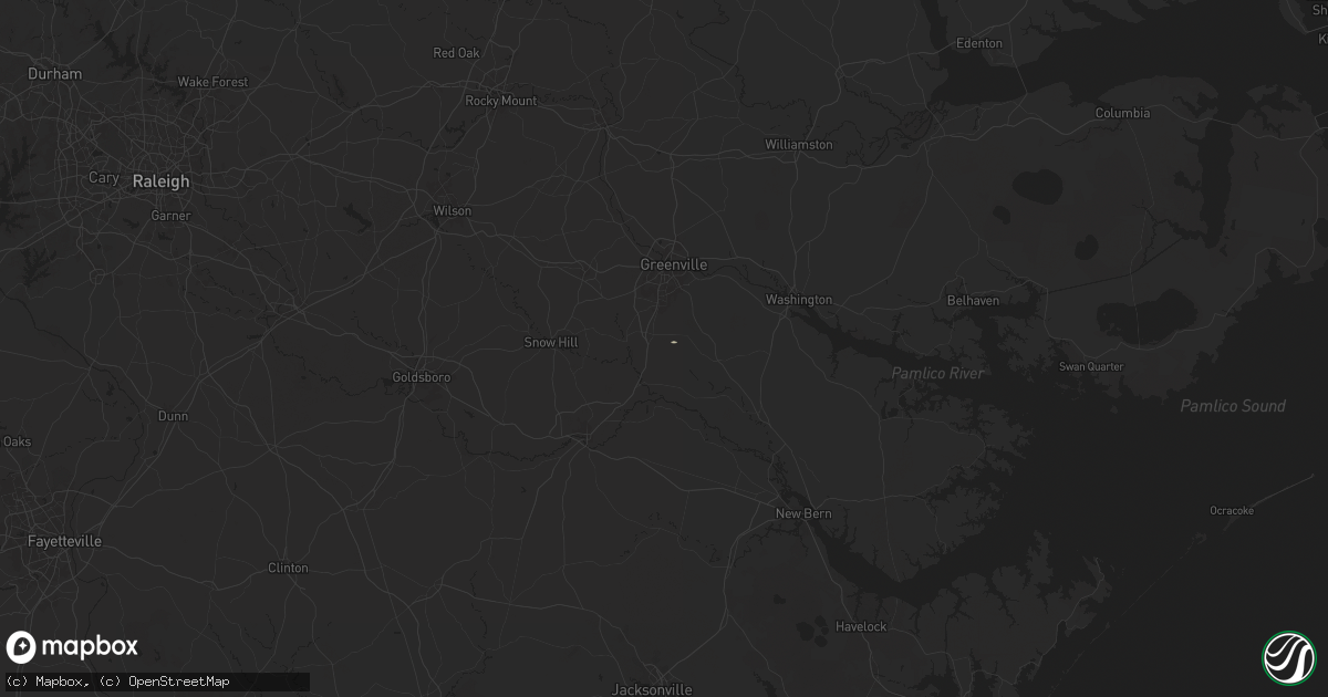 Hail map in Ayden, NC on August 14, 2025