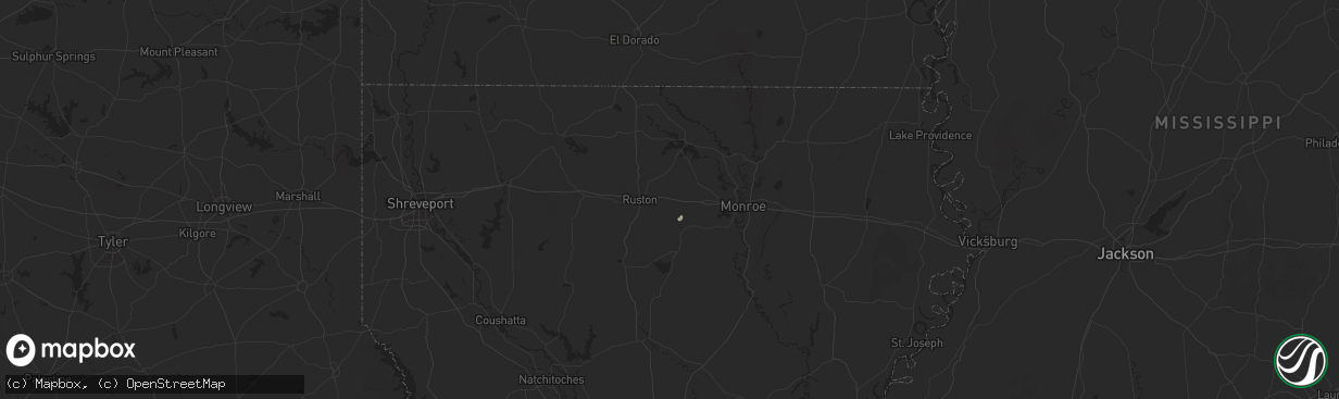 Hail map in Choudrant, LA on August 14, 2025