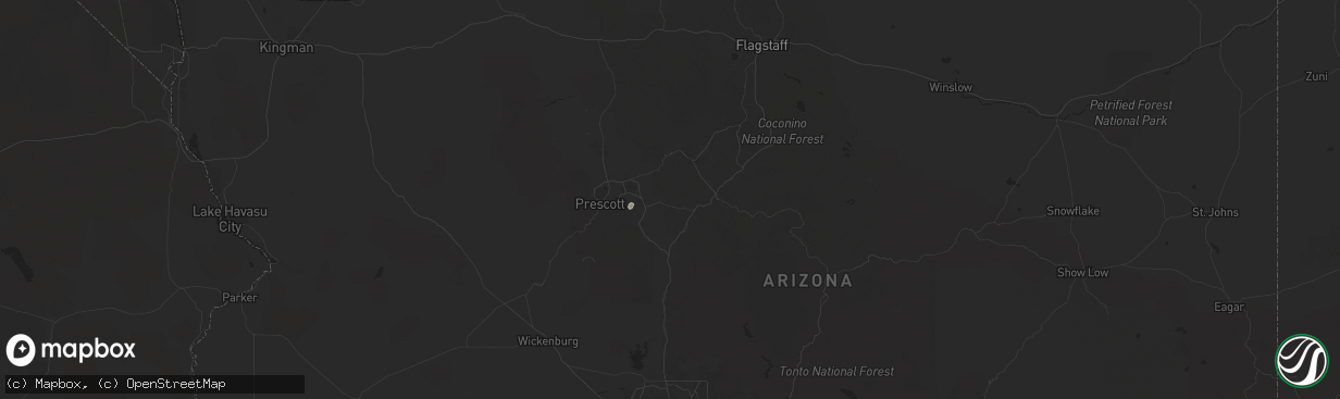 Hail map in Dewey, AZ on August 14, 2025