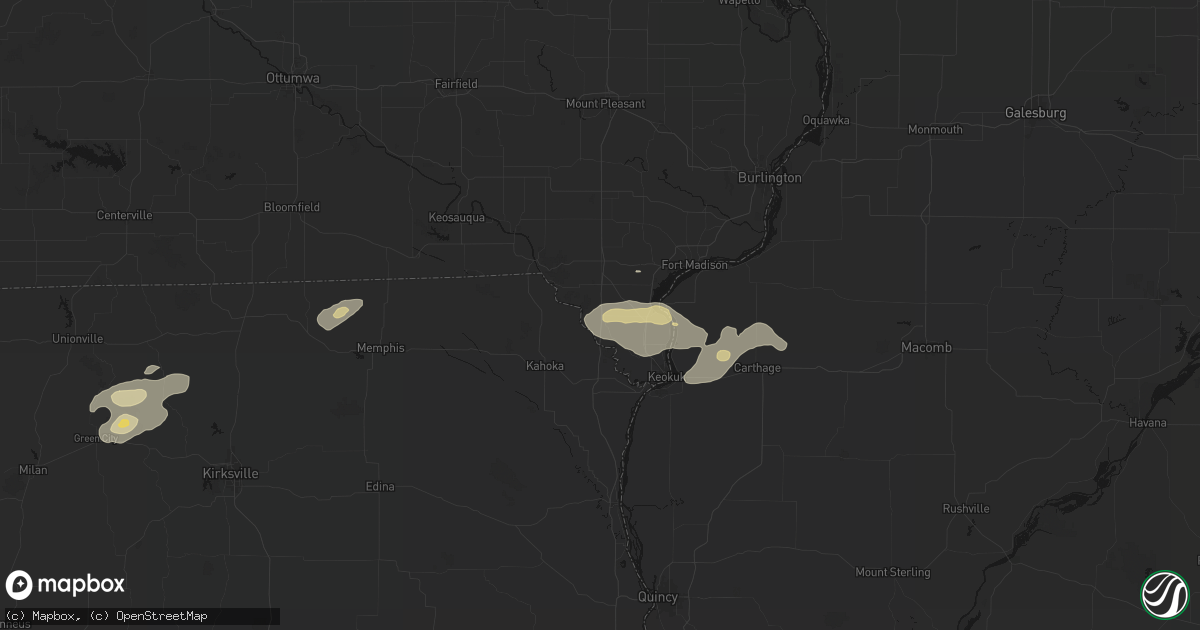Hail map in Argyle, IA on August 14, 2026