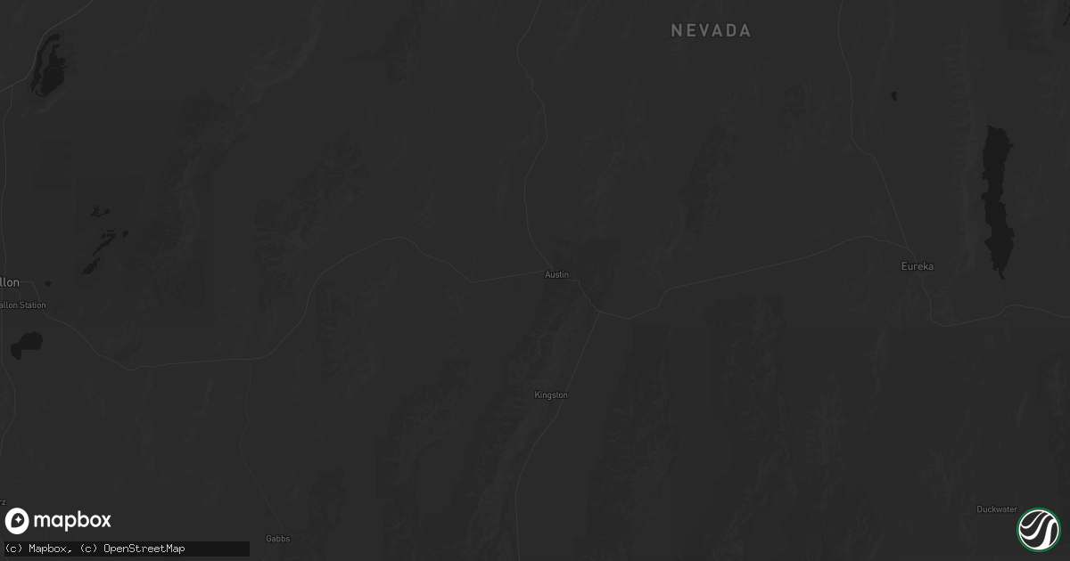 Hail map in Austin, NV on August 14, 2026