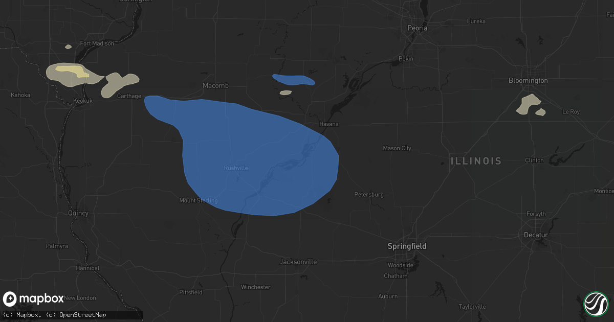 Hail map in Bath, IL on August 14, 2026