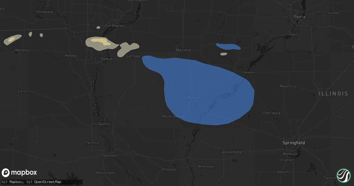 Hail map in Camden, IL on August 14, 2026
