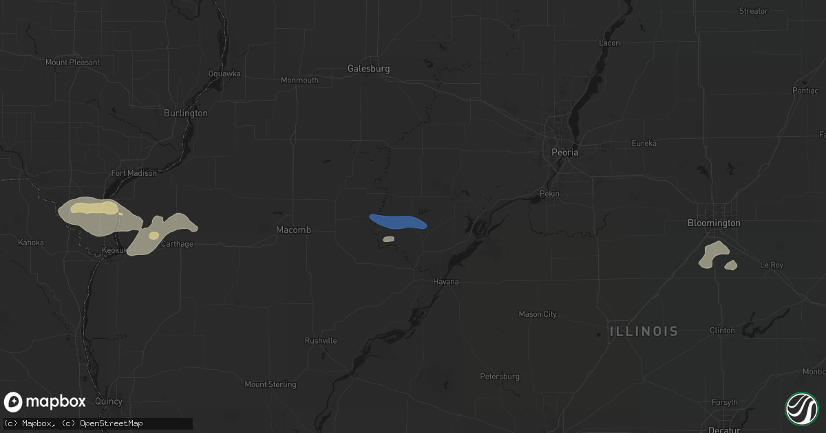Hail map in Cuba, IL on August 14, 2026