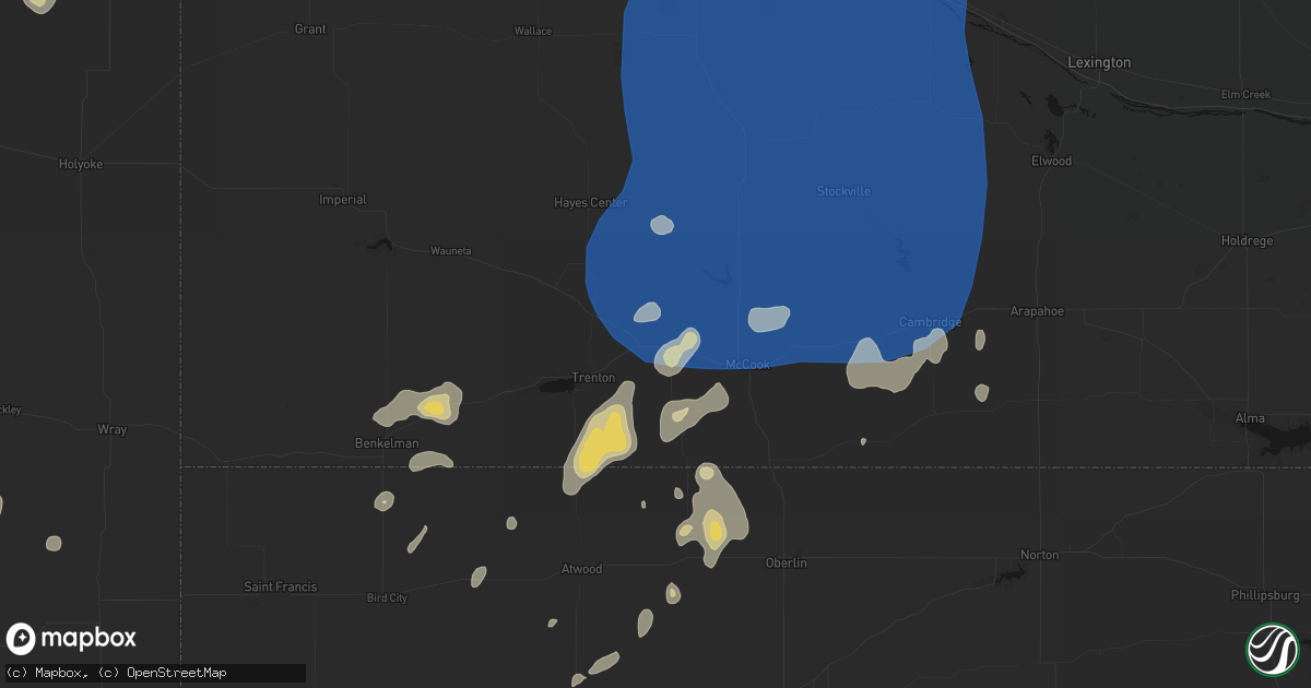 Hail map in Culbertson, NE on August 14, 2026