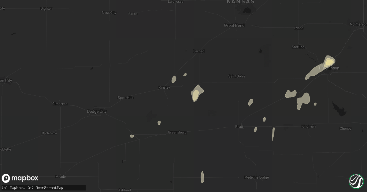 Hail map in Lewis, KS on August 14, 2026