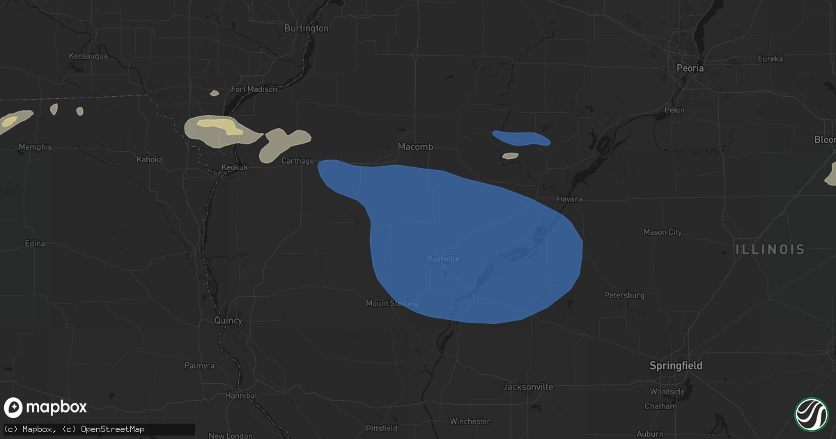 Hail map in Littleton, IL on August 14, 2026