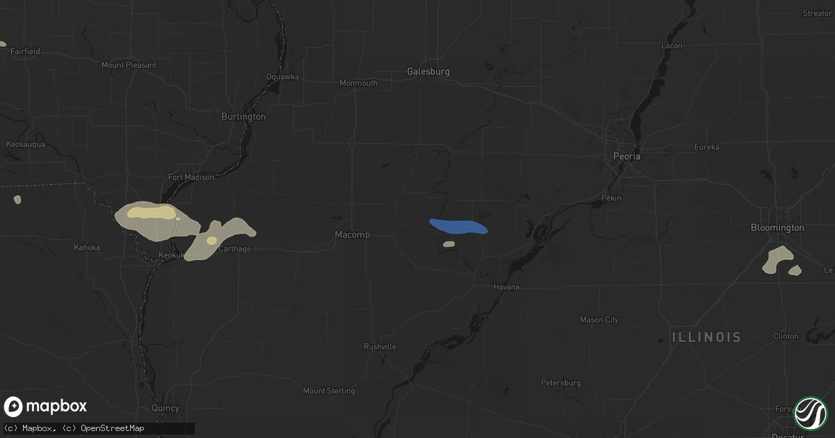 Hail map in Marietta, IL on August 14, 2026