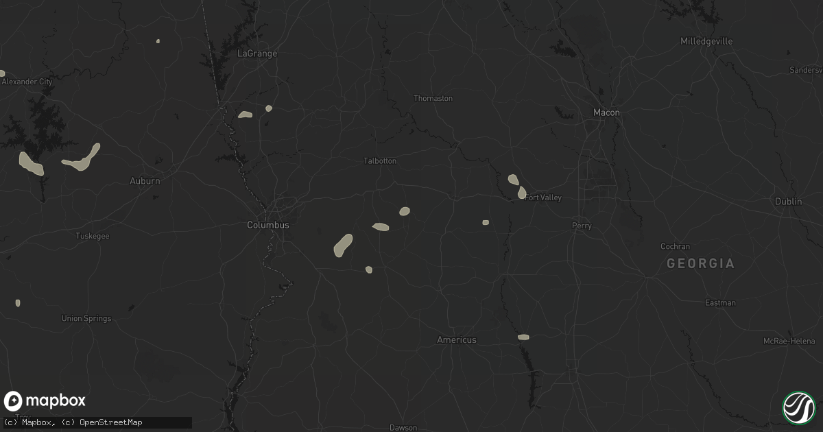 Hail map in Mauk, GA on August 14, 2026