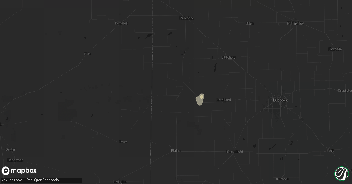 Hail map in Morton, TX on August 14, 2026