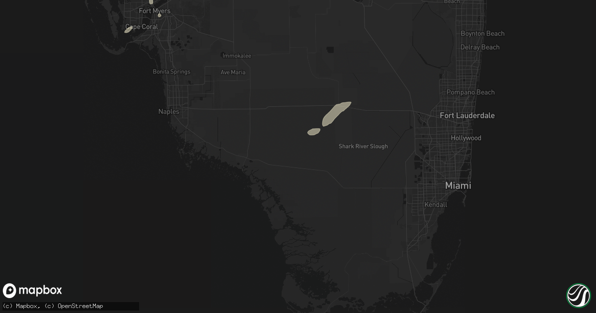 Hail map in Ochopee, FL on August 14, 2026