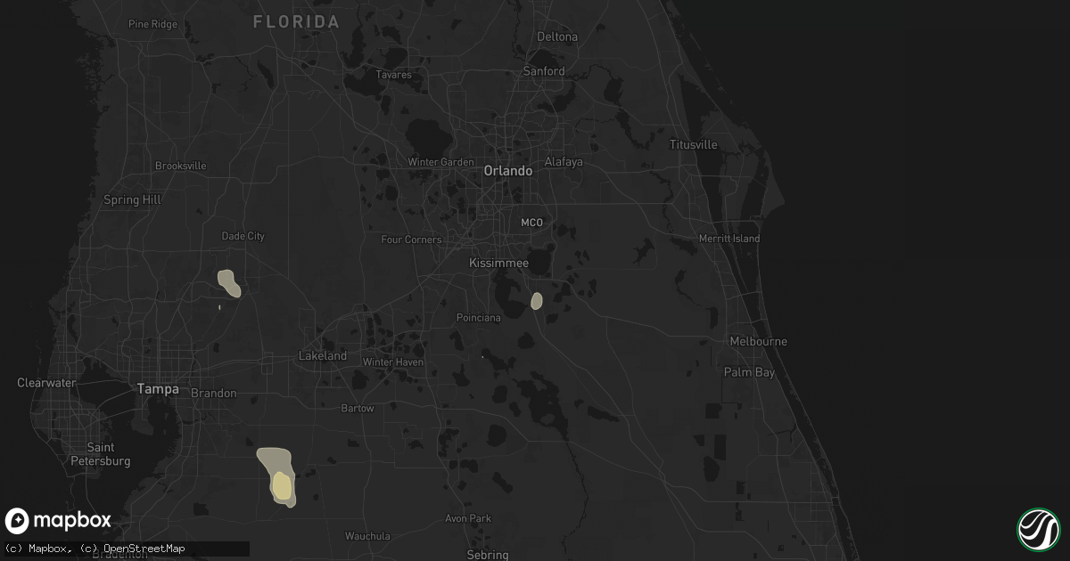 Hail map in Saint Cloud, FL on August 14, 2026