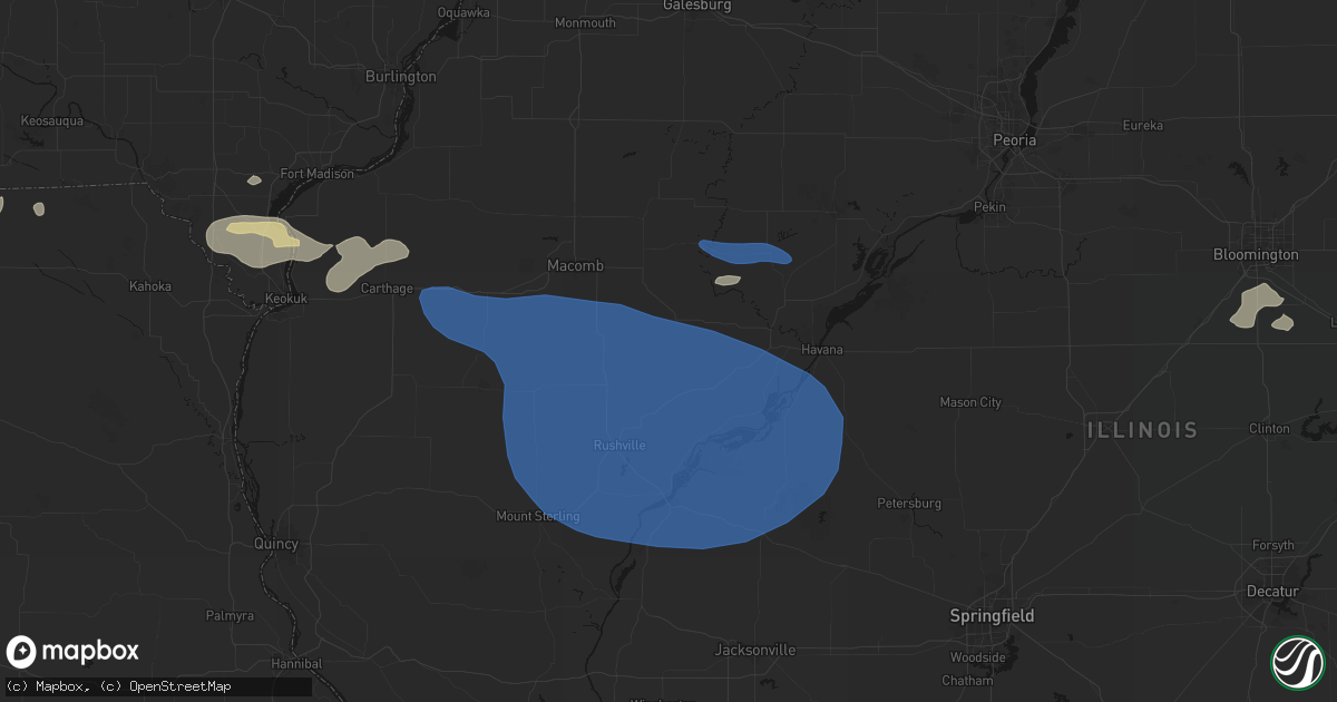 Hail map in Vermont, IL on August 14, 2026