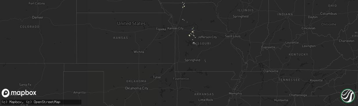 Hail map in Idaho on August 15, 2011