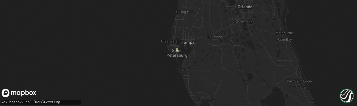 Hail map in Saint Petersburg, FL on August 15, 2015