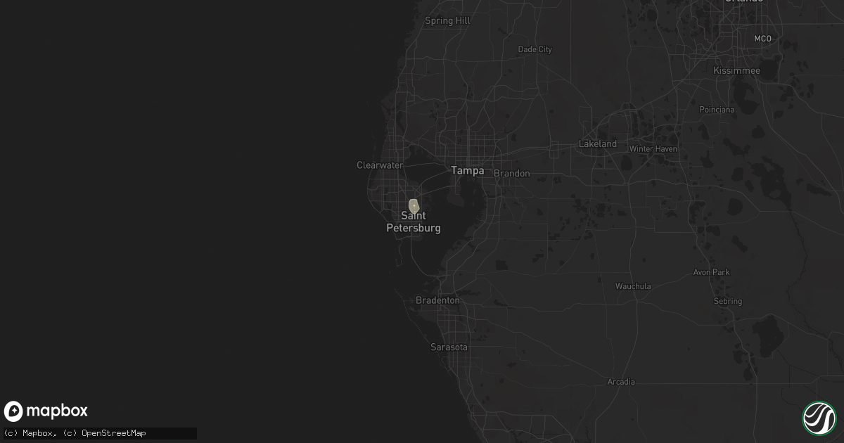 Hail map in Saint Petersburg, FL on August 15, 2015