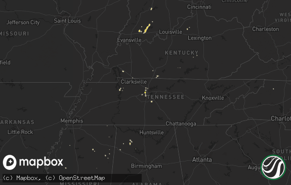 Hail map preview on 08-15-2015