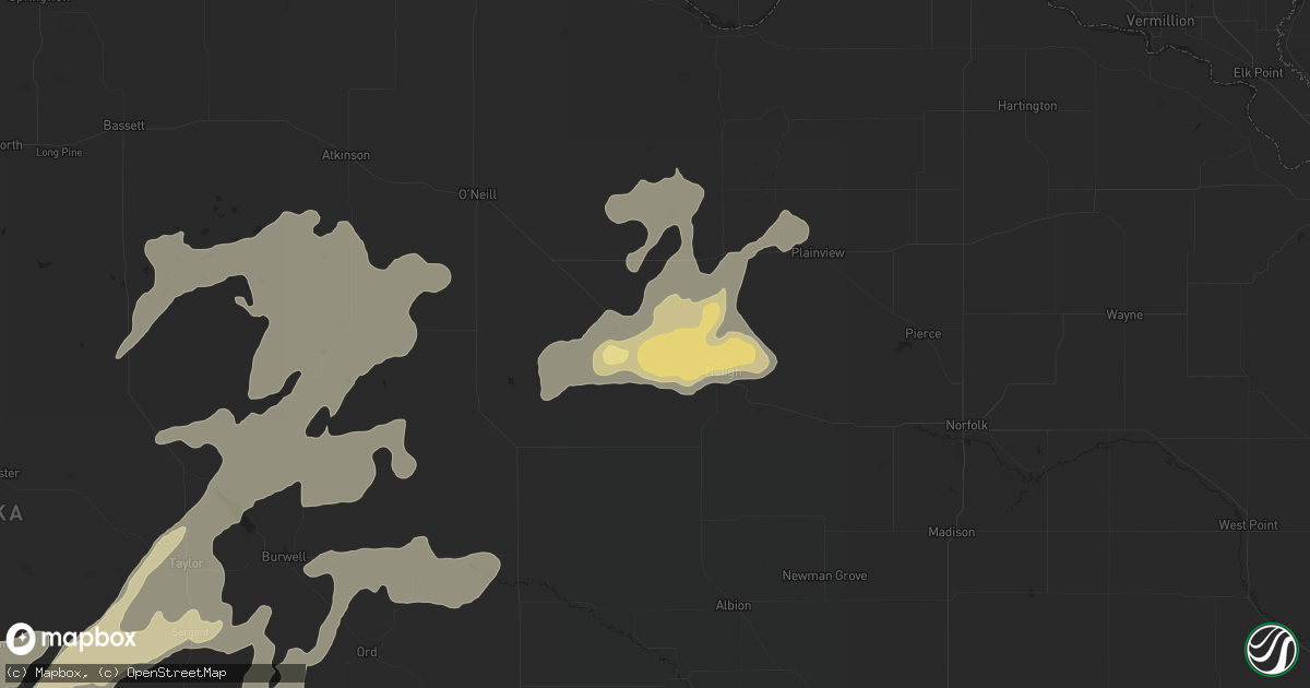 Hail map in Clearwater, NE on August 15, 2017