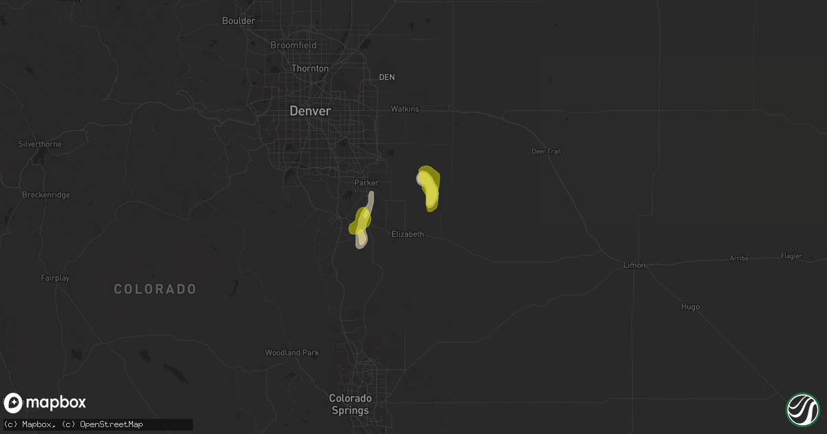 Hail map in Elizabeth, CO on August 15, 2017