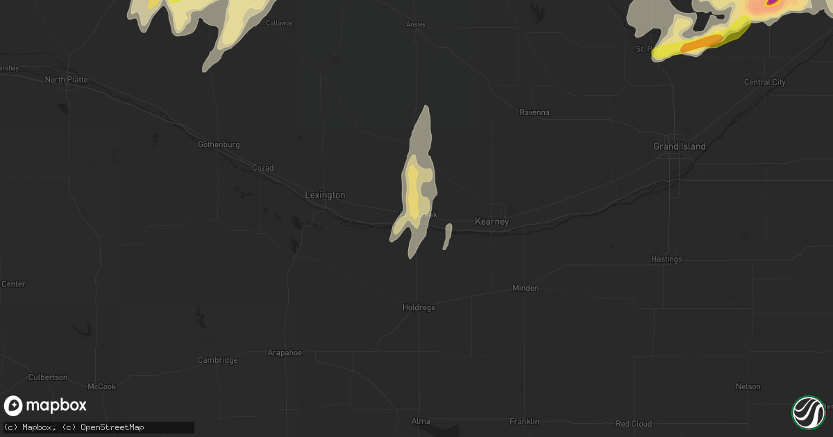 Hail map in Elm Creek, NE on August 15, 2017