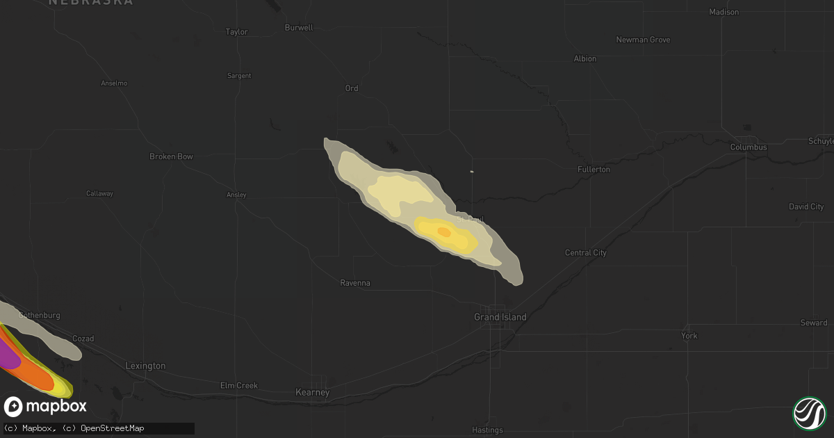 Hail map in Farwell, NE on August 15, 2018