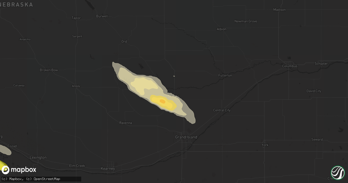 Hail map in Saint Paul, NE on August 15, 2018