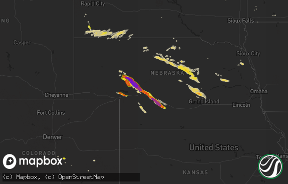 Hail map preview on 08-15-2018