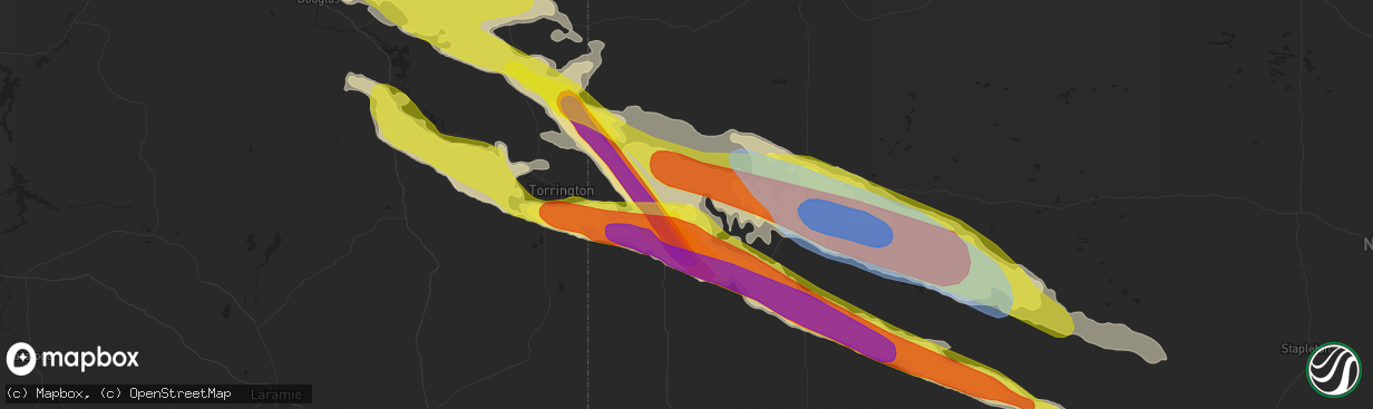 Hail map in Scottsbluff, NE on August 15, 2019