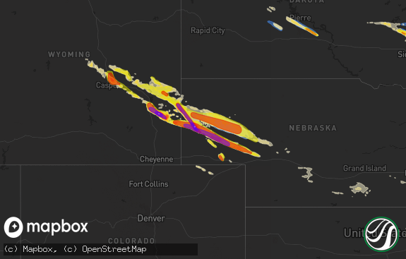 Hail map preview on 08-15-2019