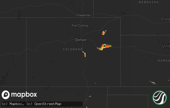 Hail map preview on 08-15-2020