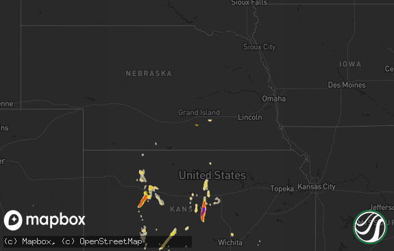 Hail map preview on 08-15-2021