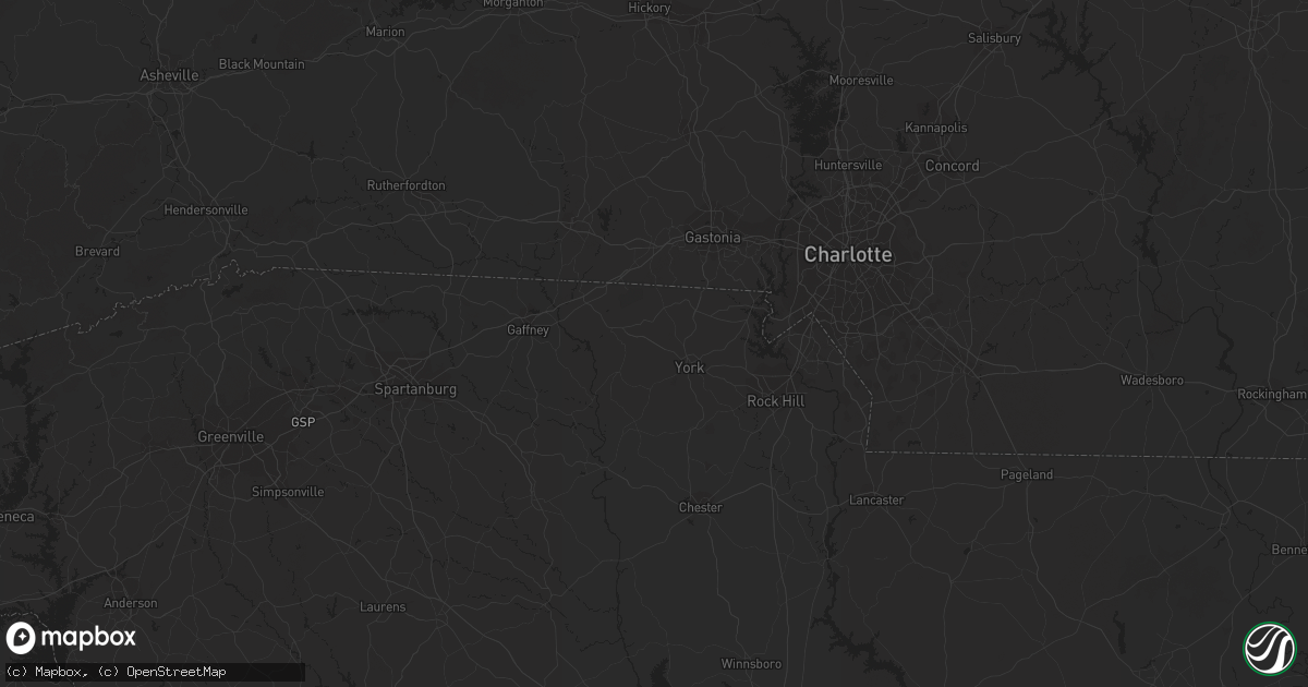 Hail map in Winston Salem, NC on August 15, 2023