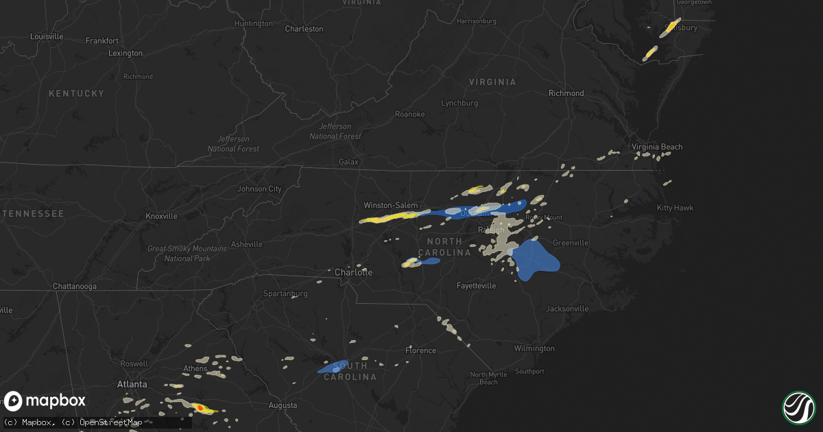 Hail map on August 15, 2023