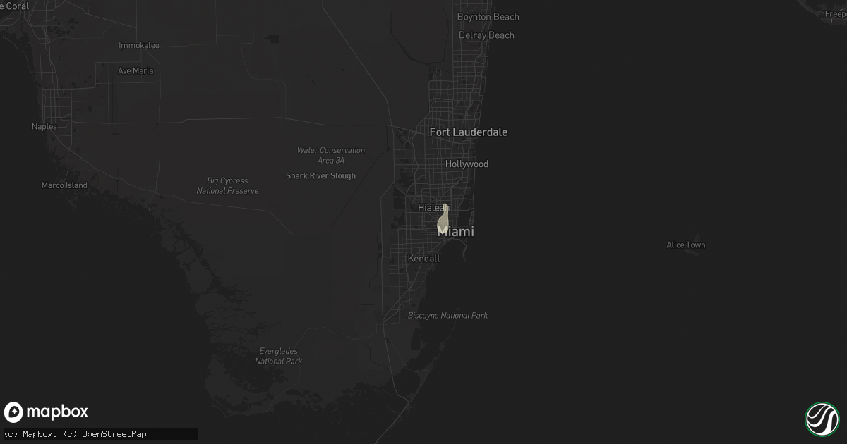 Hail map in Miami, FL on August 15, 2024
