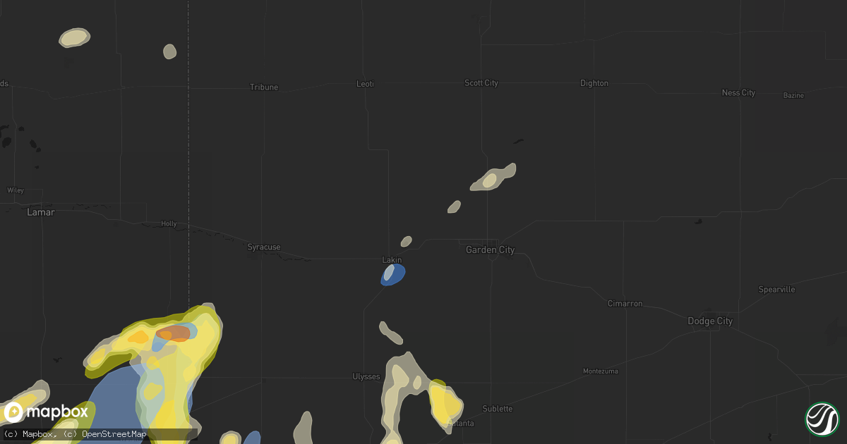 Hail map in Deerfield, KS on August 15, 2026
