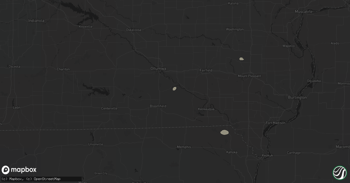 Hail map in Floris, IA on August 15, 2026