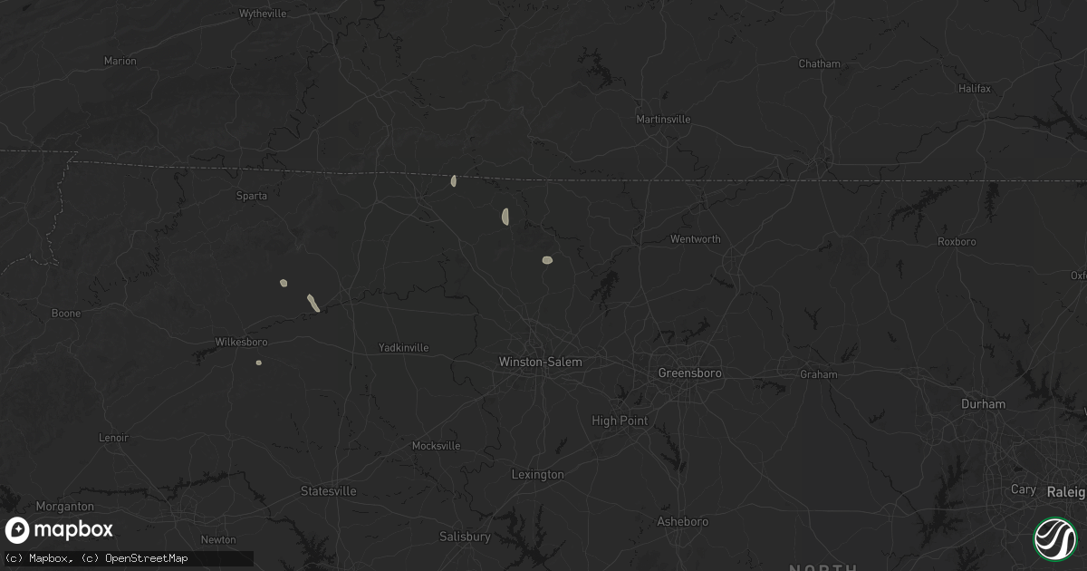Hail map in Germanton, NC on August 15, 2026