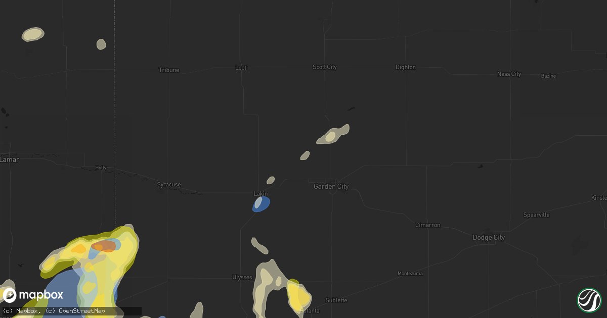Hail map in Holcomb, KS on August 15, 2026
