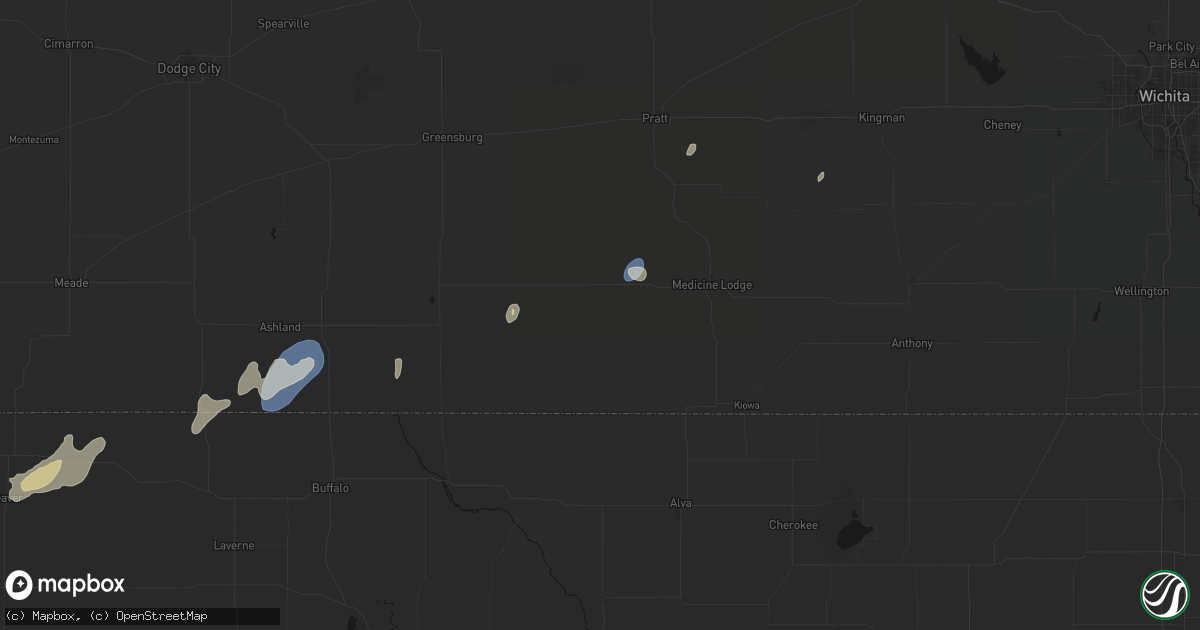 Hail map in Lake City, KS on August 15, 2026