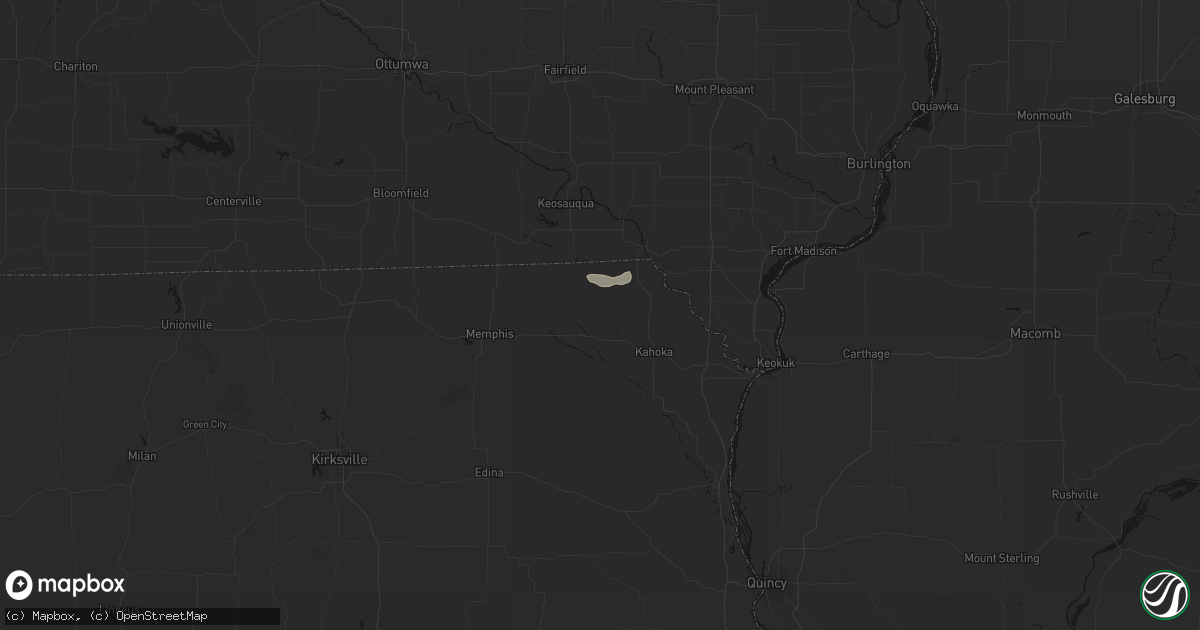 Hail map in Luray, MO on August 15, 2026
