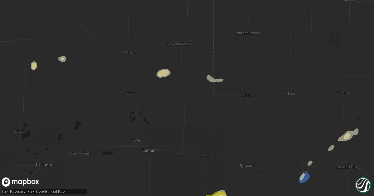 Hail map in Sheridan Lake, CO on August 15, 2026