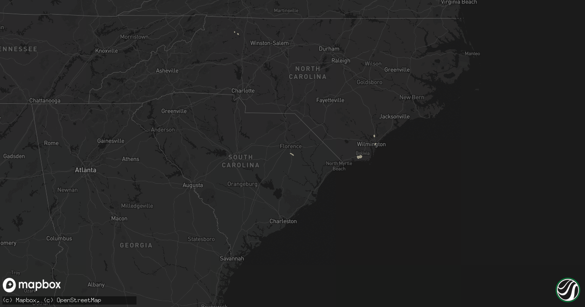 Hail map on August 15, 2026