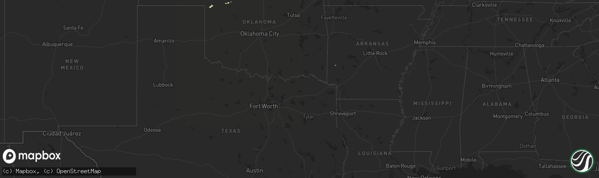 Hail map in Arizona on August 16, 2011