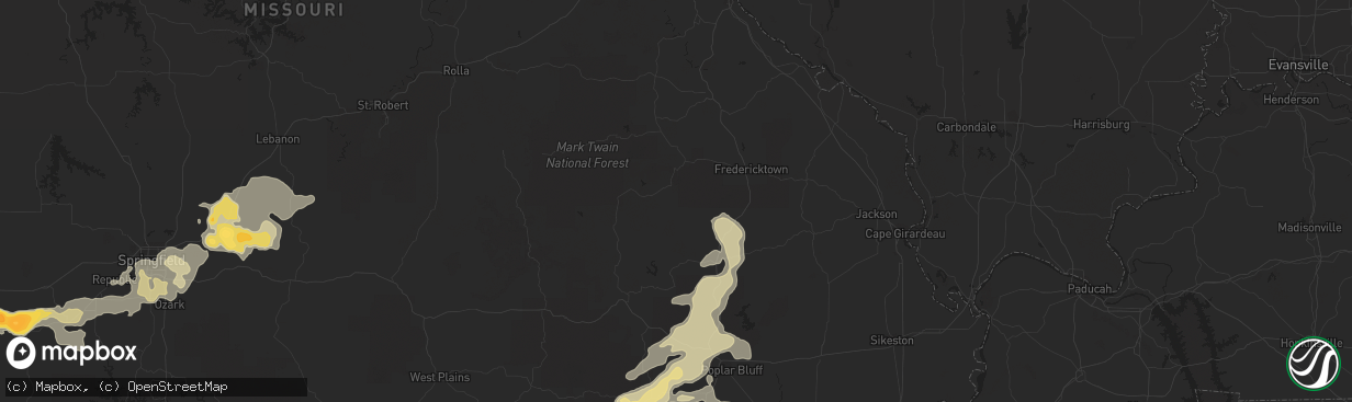 Hail map in Cordova, TN on August 16, 2012