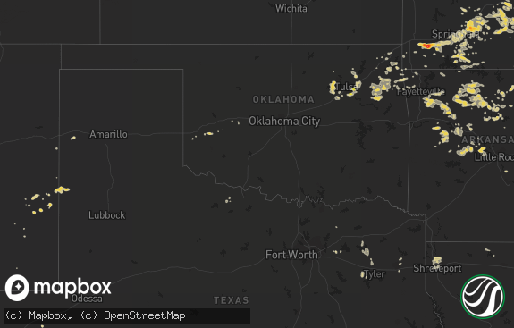 Hail map preview on 08-16-2012