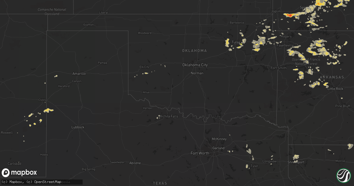 Hail map on August 16, 2012