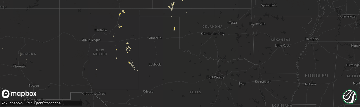 Hail map on August 16, 2013