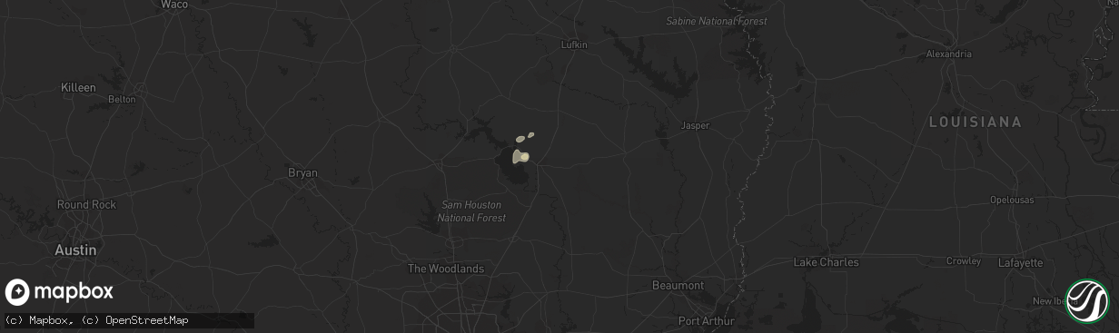 Hail map in Livingston, TX on August 16, 2015